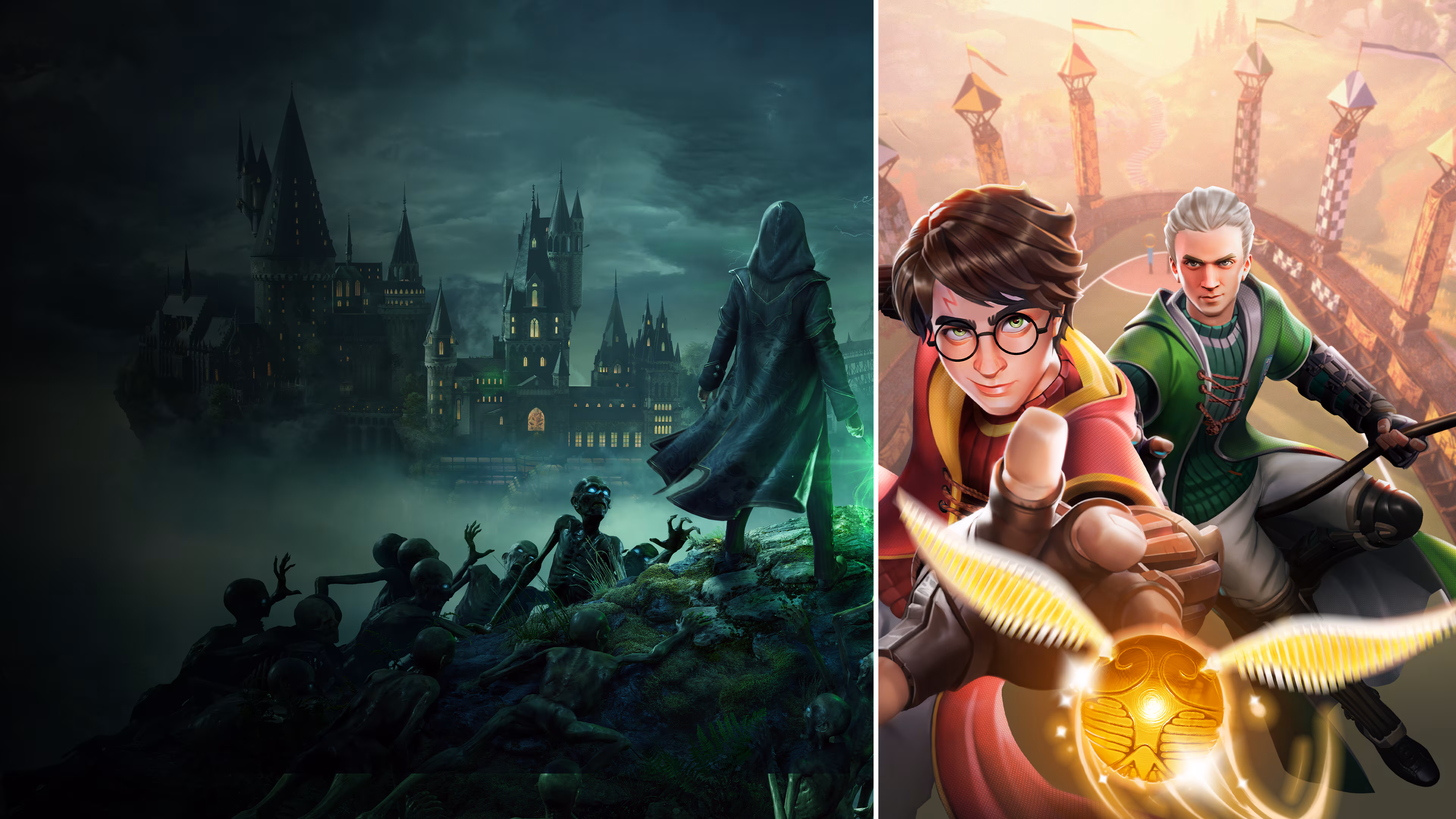 Pacote Edição Deluxe Hogwarts Legacy + Harry Potter: Campeões do Quadribol